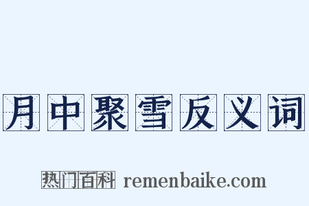 月中聚雪反义词是什么意思的图片